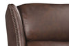 Image of Isaac Cognac Dual Power "Quick Ship" Leather Transitional Recliner