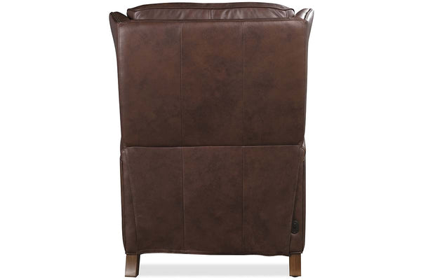 Isaac Cognac Dual Power "Quick Ship" Leather Transitional Recliner