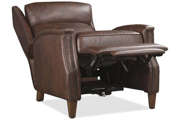 Isaac Cognac Dual Power "Quick Ship" Leather Transitional Recliner