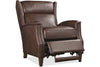 Image of Isaac Cognac Dual Power "Quick Ship" Leather Transitional Recliner