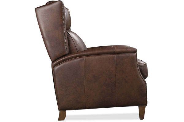 Isaac Cognac Dual Power "Quick Ship" Leather Transitional Recliner
