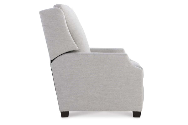 Ivy Contemporary Fabric Wingback Recliner With Inset Track Arms
