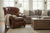 Image of Jackson Leather Button Tufted Recliner