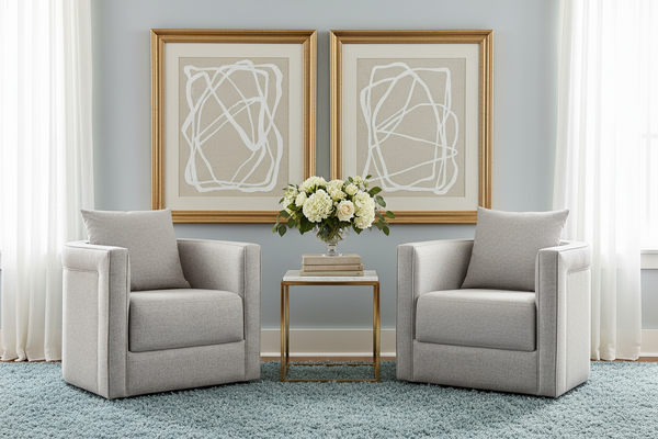 Jared "Quick Ship" Fabric Swivel Accent Chair