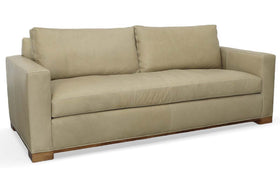Jasper 89 Inch Track Arm Queen Pull Out Leather Sleeper Sofa