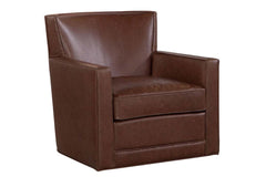 Jaxson Havana "Quick Ship" Swivel Track Arm Leather Chair