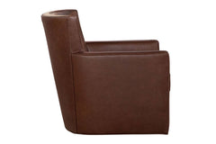 Jaxson Havana "Quick Ship" Swivel Track Arm Leather Chair