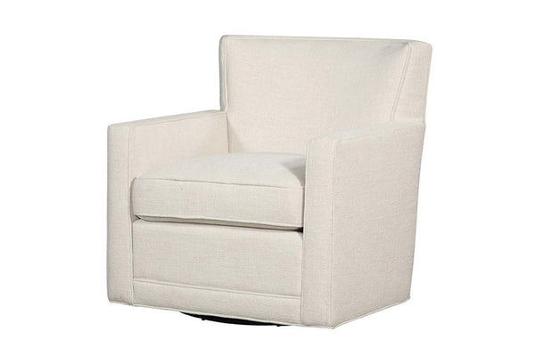 Jaxson Cream "Quick Ship" Swivel Fabric Accent Chair