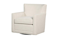 Jaxson Cream "Quick Ship" Swivel Fabric Accent Chair