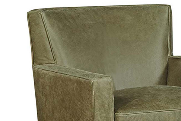 Jaxson Moss "Quick Ship" Swivel Track Arm Leather Chair