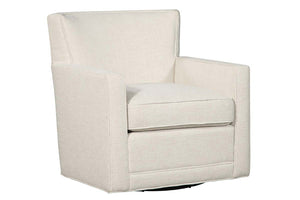 Jaxson Cream "Quick Ship" Swivel Fabric Accent Chair