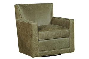 Jaxson Moss "Quick Ship" Swivel Track Arm Leather Chair