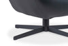 Image of Jefferson Denim "Quick Ship" Leather Swivel Accent Chair (As Shown)