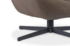 Image of Jefferson Dust "Quick Ship" Leather Swivel Accent Chair (As Shown)