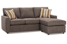 Jennifer Apartment Size Track Arm Reversible Chaise Sectional Sofa