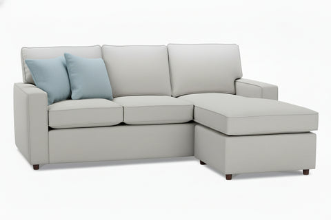 Jennifer Apartment Size Track Arm Reversible Chaise Sectional Sofa