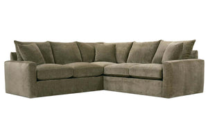 Julia Olive "Quick Ship" Two Piece Pillow Back Sectional (As Configured)