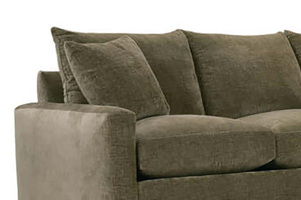 Julia Olive "Quick Ship" Two Piece Pillow Back Sectional (As Configured)