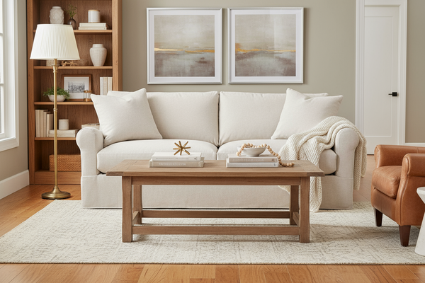 Kaley II 88 Inch 2 Cushion Fabric Slipcovered Sofa