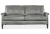 Image of Kane 80 Inch Mid-Century Modern Pillow Back Leather Sofa