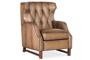 Karl Nature Leather "Quick Ship" Tufted Push Back Recliner