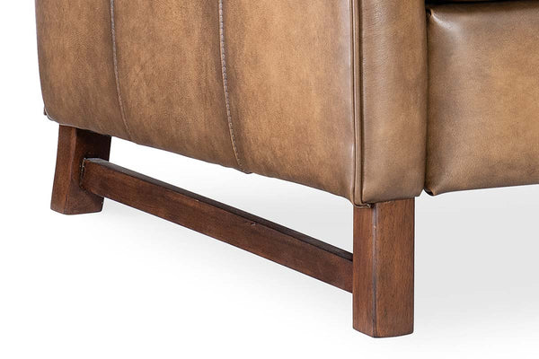 Karl Nature Leather "Quick Ship" Tufted Push Back Recliner