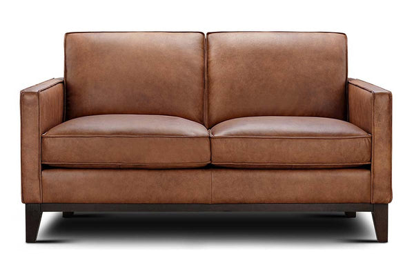 Kellan "Quick Ship" Modern Leather Track Arm Loveseat