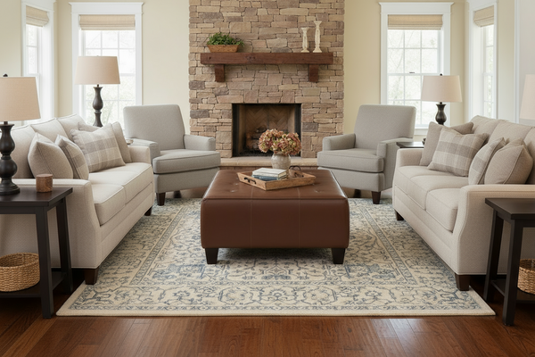 Kelsey 34 Inch Square Apartment Size Leather Cocktail Ottoman Table