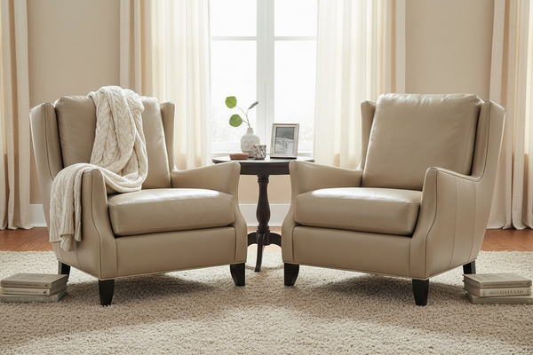 Kenilworth Leather Wing Back Club Chair