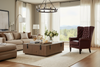 Image of Kensington Leather Tufted Back Accent Arm Chair