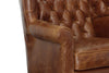 Image of Kensington Leather Tufted Back Accent Arm Chair