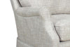 Image of Kimberly 8-Way Hand Tied Traditional Fabric Attached Pillow Back Swivel Accent Chair With Skirt