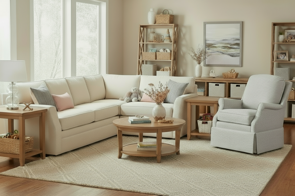 Kimberly 8-Way Hand Tied Traditional Fabric Attached Pillow Back Accent Chair With Skirt