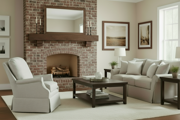 Kimberly 8-Way Hand Tied Traditional Fabric Attached Pillow Back SWIVEL/GLIDER Accent Chair With Skirt