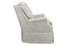 Image of Kimberly 8-Way Hand Tied Traditional Fabric Attached Pillow Back Swivel Accent Chair With Skirt