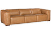 Image of Knox 114 Inch "Quick Ship" Modern Top Grain Leather Sofa