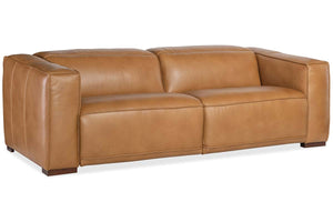Knox 95 Inch "Quick Ship" POWER Modern Top Grain Leather Sofa