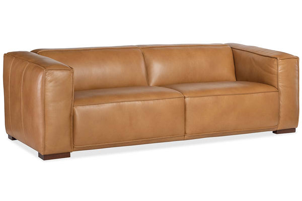 Knox 95 Inch "Quick Ship" Modern Top Grain Leather Sofa