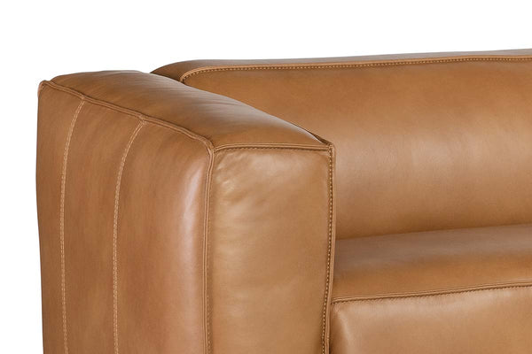 Knox 95 Inch "Quick Ship" Modern Top Grain Leather Sofa