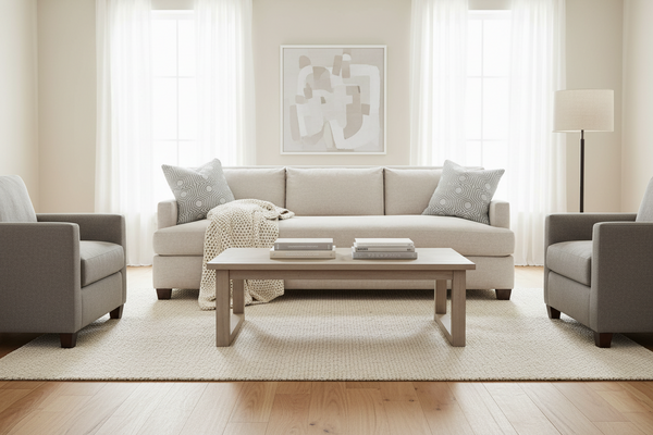 Krista I 92 Inch Grand Scale Single Bench Seat Sofa