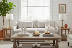 Lara Linen 84 Inch "Quick Ship" Slipcovered Sofa