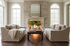Lara Driftwood 96 Inch "Quick Ship" Slipcovered Sofa