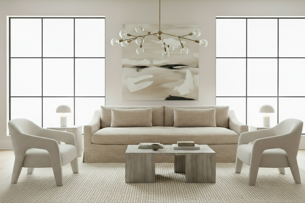 Lara Driftwood 96 Inch "Quick Ship" Slipcovered Sofa