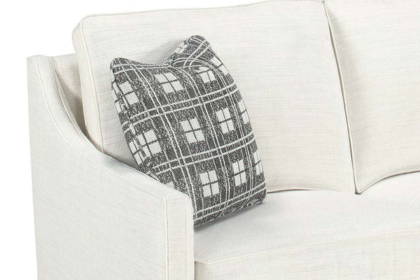 Larissa 58 Inch 8-Way Hand Tied Fabric Two Seat Loveseat With Exposed Wood Base