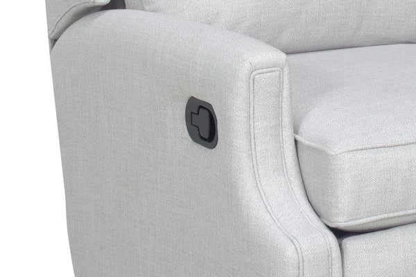 Laurel Transitional Bustle Back Fabric Recliner Chair With Inset Track Arms