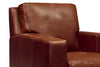 Image of Lawrence Modern Track Arm Leather Club Chair Recliner