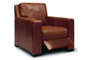 Image of Lawrence Modern Track Arm Leather Club Chair Recliner