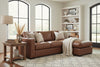 Image of Lawrence Reversible Chaise Leather Sectional