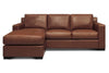 Image of Lawrence Reversible Chaise Leather Sectional