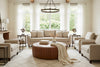 Lawson 36", 40", 44", Or 48" Inch Round Leather Ribbed Ottoman (4 Sizes Available)